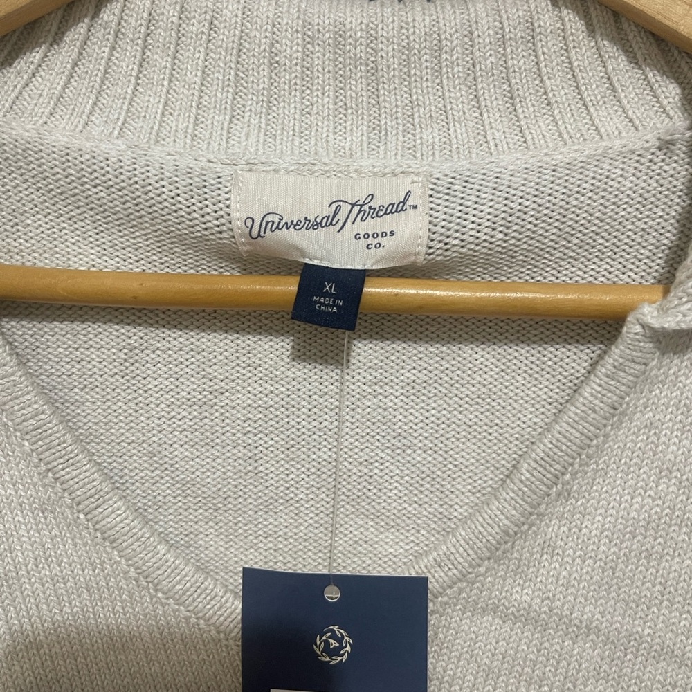 Universal Thread Women's Collared Neck Pullover Oatmeal Sweater XL - Picture 4 of 4